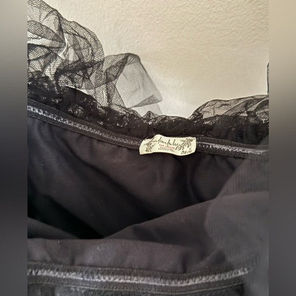 Free People Black Ruffled bodysuit - Picture 3 of 4